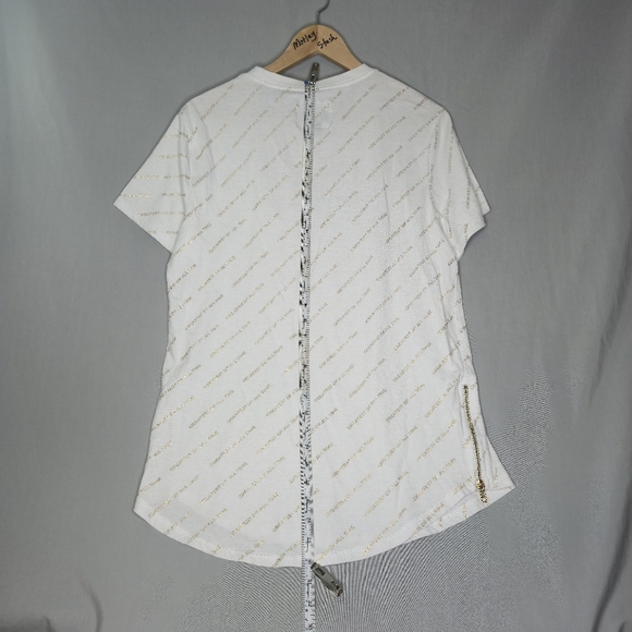 Urban Black Men's GOAT White And Gold Short Sleeve Tee Size M - Picture 3 of 11